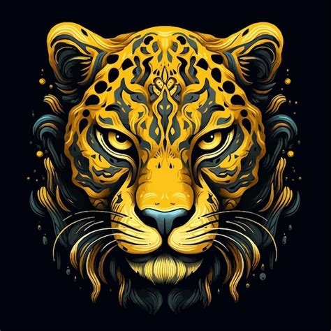 Cabeza De Leopardo Vector Premium