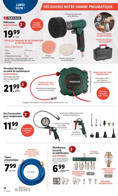 Catalogue LIDL Parkside Bricolage Arrivage De La Semaine Du 3 Octobre
