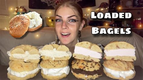 Bagels And Cream Cheese Mukbang Vegan No Talking Youtube