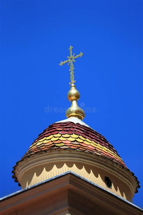 Golden Cross On The Church Roof Stock Photo Image Of France History