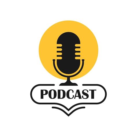 Icono De Micrófono De Podcast En Estilo Plano Vector Premium