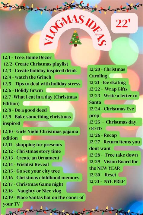 Days Of Christmas Vlogmas In Youtube Channel Ideas Youtube