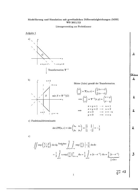 Mathe Probeklausur Ws Losung Modellierung Und Simulation Mit