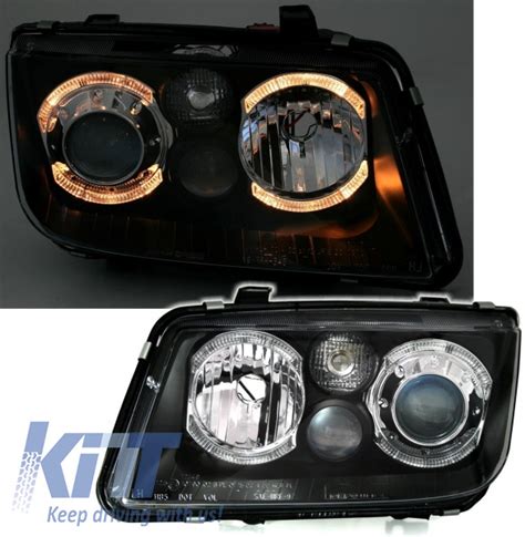 LED Angel Eyes Headlights Suitable For VW Bora 09 1998 07 2005 2 Halo