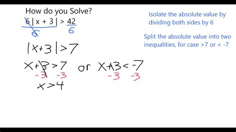 Solving Absolute Value Equations With Greater Than Less Signs ...