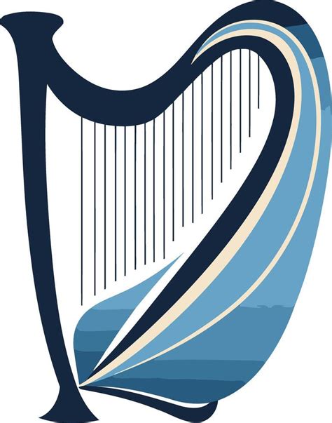 Stylized Blue and White Harp Illustration 49257202 Vector Art at Vecteezy