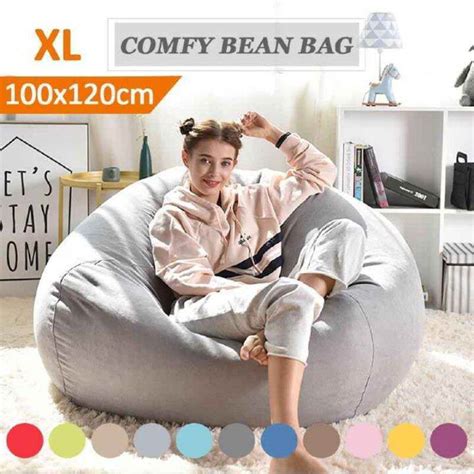 Cover Sofa Bantal Duduk Bean Bag Besar Beanbag Kursi Permainan Dalam