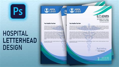 Hospital Letterhead Design Professional Letterhead Design Doctor Letterhead Design