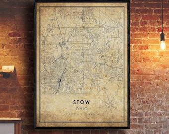 Stow Ohio Map Print - Etsy