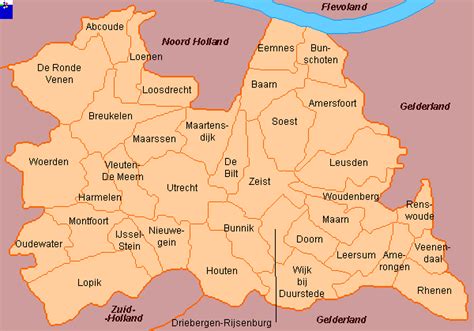 Clickable Map Of Utrecht Province Former Divisions Netherlands