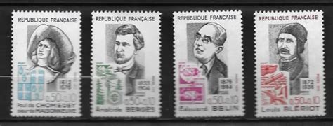 1972 SÉRIE timbres personnages célèbres du N 1706 au N1709 Neuf