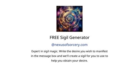 FREE Sigil Generator GPTs features and functions, examples and prompts ...