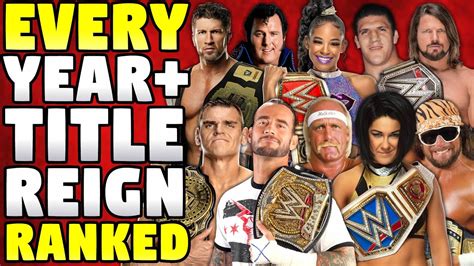 EVERY Year WWE Title Reign Ranked From WORST To BEST YouTube