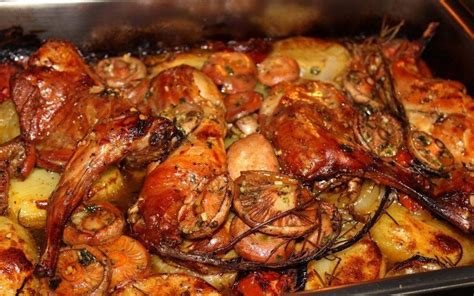 Conejo Al Horno Con N Scalos Recetas De La Gourmeteria