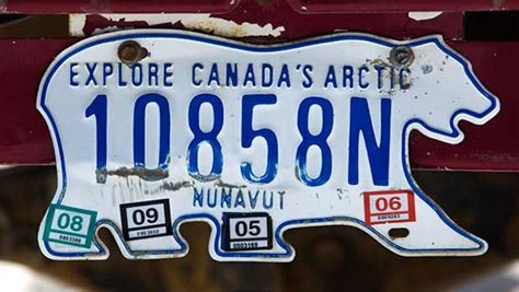 Canadian Polar Bear License Plates