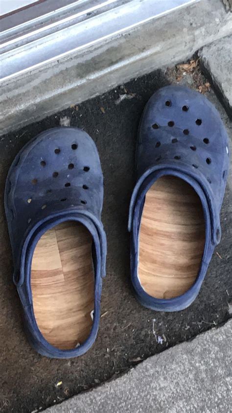 My Step Father Just Fixed His Crocs With Some Linoleum Rcursedimages