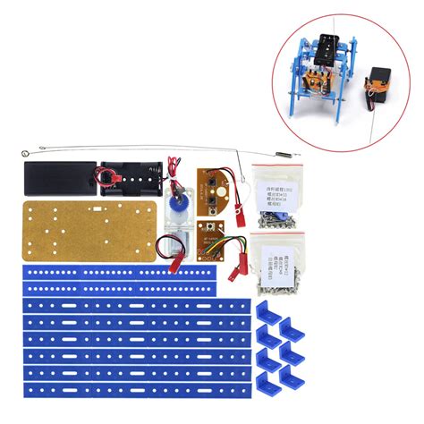 Smart Robot Kit Remote Control 6 Legs Remote Control Robotic DIY Kits Speed Encoder Battery Box ...