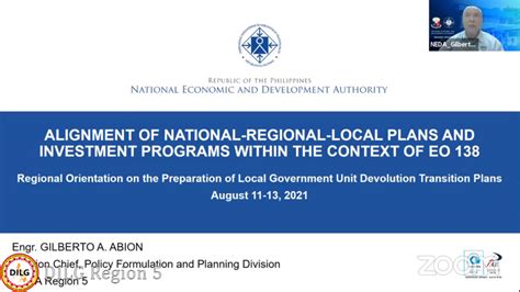 Regional Orientation On The Preparation Of Lgu Devolution Transition Plans Dtp And Capacity