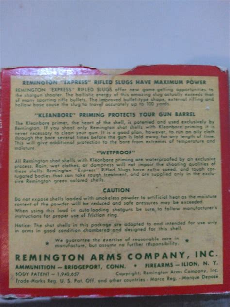 Empty Box Vintage Remington Express Long Range 12 Gauge Shot Shells