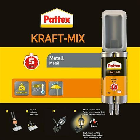 Pattex Kraft Mix Komponenten Kleber Metall Ml G Bauhaus