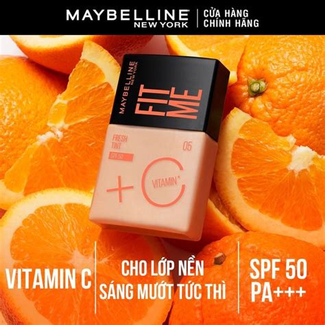 Kem Nền Maybelline Fit Me Fresh Tint SPF50 Vitamin C Cho Lớp Nền Căng