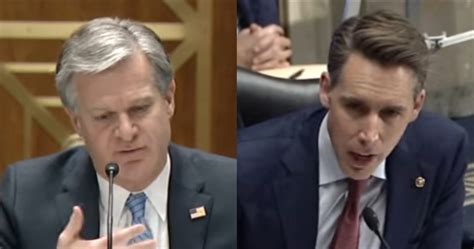 Josh Hawley Grills FBIs Chris Wray About Perceived Political