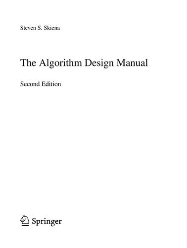 The algorithm design manual by Steven S. Skiena | Open Library