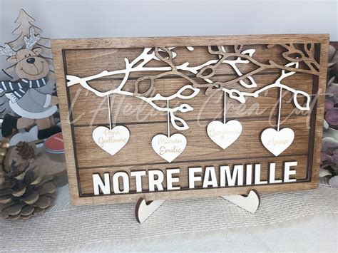 Cadre famille personnalisé en bois idée cadeau Noël cadeau Etsy France