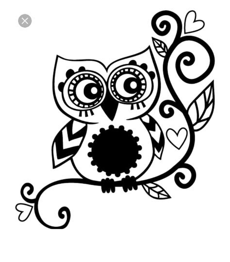 owls black and white - Clip Art Library