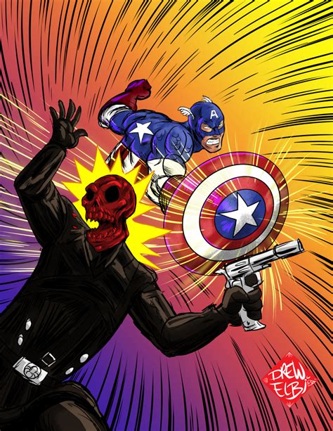 Drew Elbi Captain America Vs The Red Skull