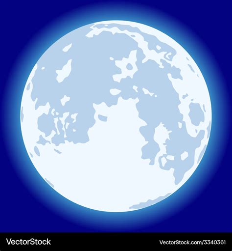 Full Moon Royalty Free Vector Image Vectorstock