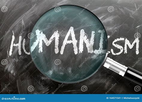 Learn Study And Inspect Humanism Pictured As A Magnifying Glass