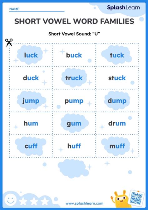 Read Out The Short U Words Worksheet