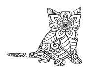 Coloriage Chat Mandala Adulte Jecolorie