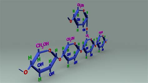 Mod Le D De Structure Du Glycog Ne Turbosquid