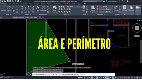 Como medir ÁREA e PERÍMETRO no AutoCAD YouTube