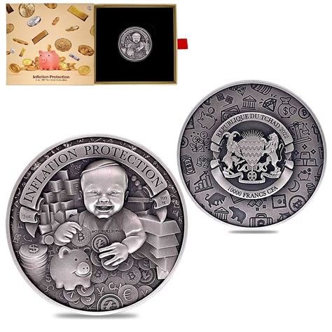 2022 Chad Bullion Exchange 2 oz Silver Inflation Protection Antiqued