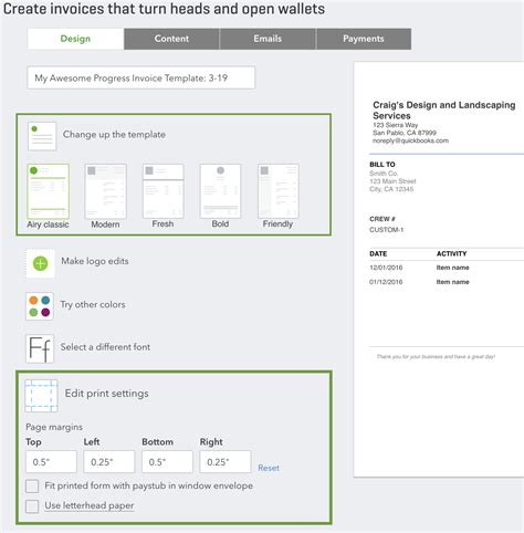 Create Invoice Template Quickbooks 10 Examples Of Professional