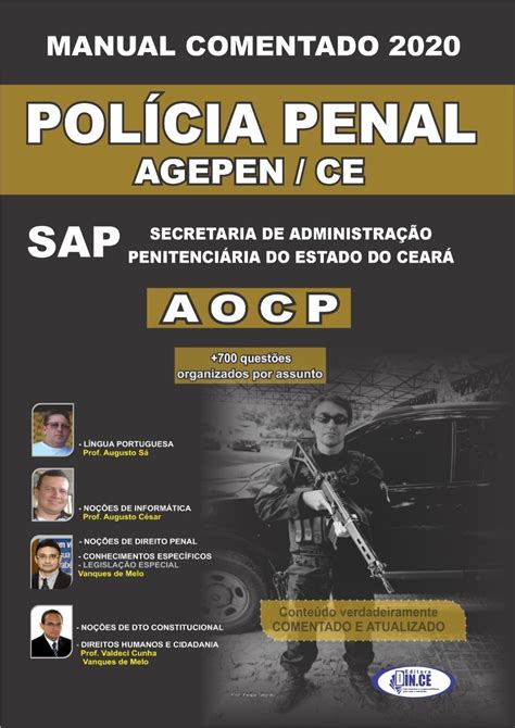 Apostila Polícia Penal agepen ce Sap Manual Comentado 2020 Mercado