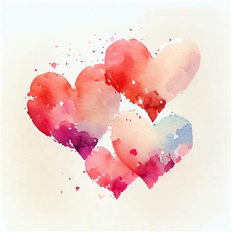 Premium AI Image Watercolor Painting For Valentine S Day