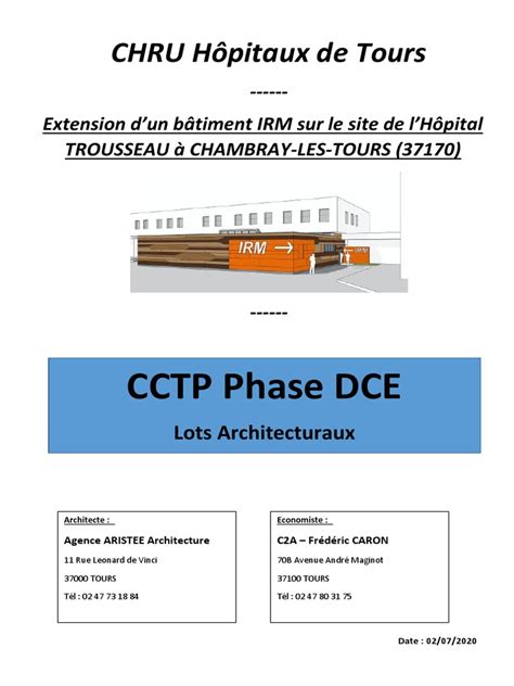 CCTP Lots Architecturaux | PDF