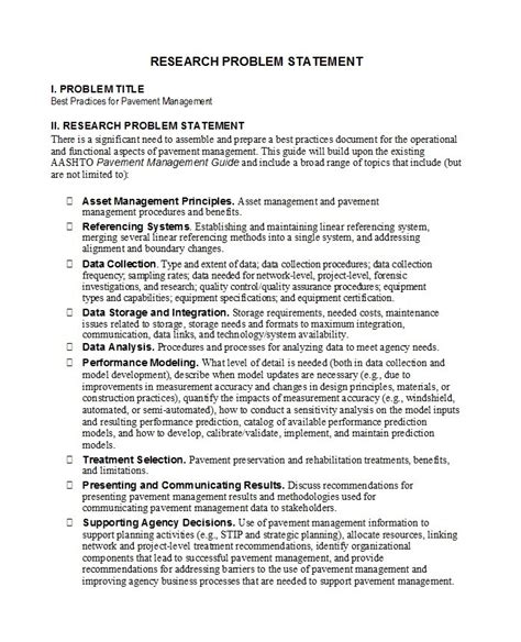 50 Printable Problem Statement Templates Ms Word Templatelab