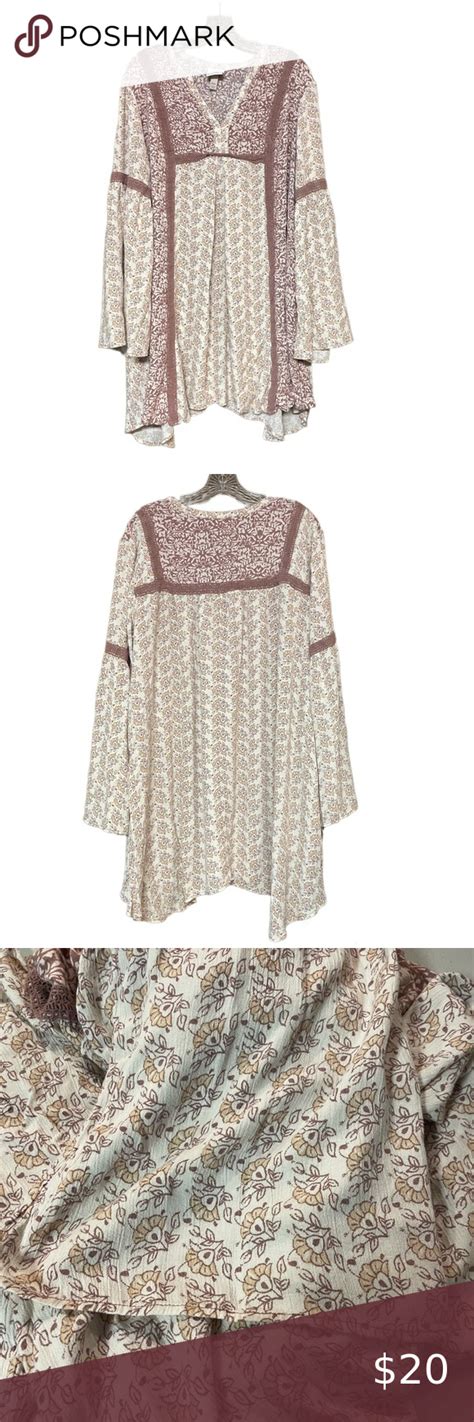 Knox Rose XXL Hobo Tunic Dolman Sleeves Loose Fit V Neck Boho