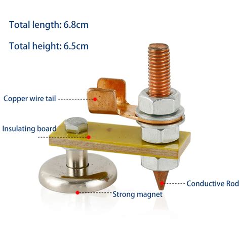 Welding Magnet Head Magnetic Welding Fix Ground Clamp Single Strong