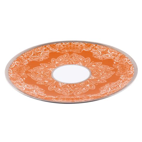 Coffret De Assiette De Pr Sentation Romane Orange Haviland