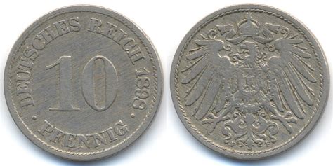 Kaiserreich Pfennig F Gro Er Adler Kupfer Nickel Knapp Sehr