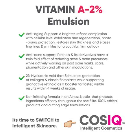 Buy Cos Iq Vitamin A 2 Granactive Retinoid Emulsion Anti Ageing And Anti Acne Face Serum Online