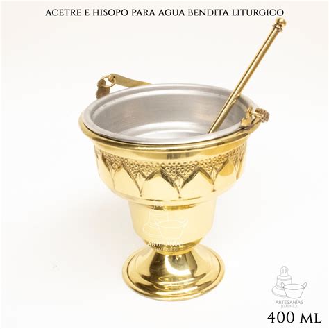 Acetre E Hisopo Para Agua Bendita Religioso A Chico