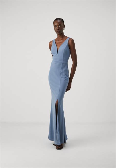 Wal G Tall Rosie Cut Out Maxi Trikotaažkleit Dusty Blue Hajutatud