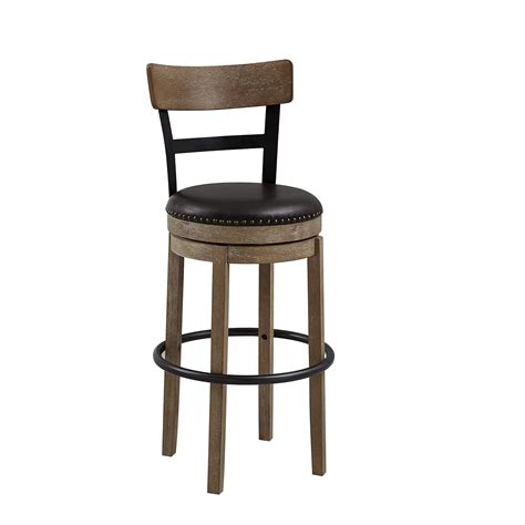 Ball Cast Swivel Bar Stool Pub Height Stool Wooden Frame Kitchen